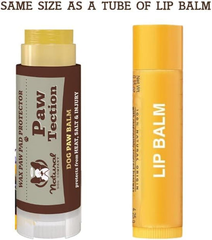 Natural Dog Company PawTection Balm for Dogs, Dog Paw Protector, Moisturizing Dog Paw Balm for Dry, Cracked Pad, Protects Paw from Extreme Weather, Paw Lotion for Allergies &amp; Itching (0.15 oz Stick)