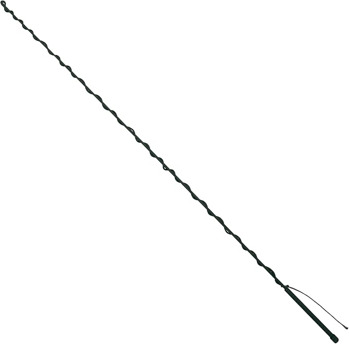 Weaver EquineWeaver Leather Stock Whip with Rubber Handle and 10" Popper, Green/White