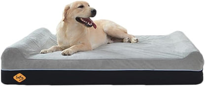 Laifug Orthopedic Memory Foam Extra Large Dog Bed Pillow(50"x36"x10", Slate Grey) Durable Water Proof Liner &amp; Removable Washable Cover &amp; Smart Design