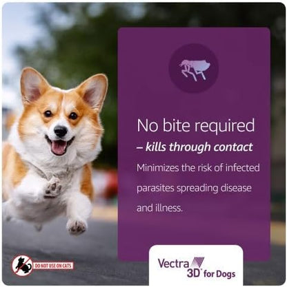 Vectra 3D for Dogs Flea, Tick &amp; Mosquito Treatment &amp; Prevention for Large Dogs (56 to 95 lbs) , 6 month supply