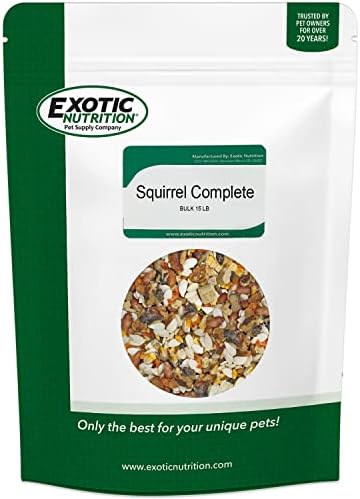 Squirrel Complete (15 lb.) - Healthy Natural Food - Nutritionally Complete Diet for Pet &amp; Captive Squirrels - Ground, Grey, and Flying Squirrels, &amp; Chipmunks