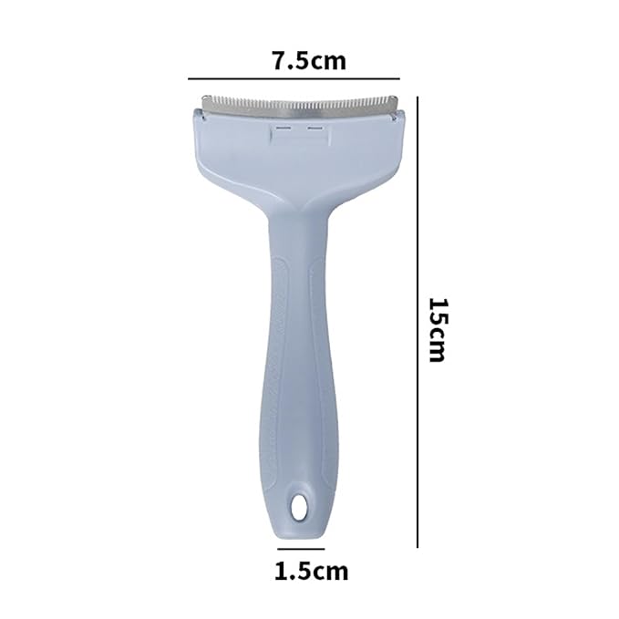 V-Tooth Deshedding Comb, Doggo Comfy Pet Comb Pro, Dog &amp; Cat Grooming Brush for Shedding, Tight V-Shaped Teeth Deshedding Tool (Blue S)
