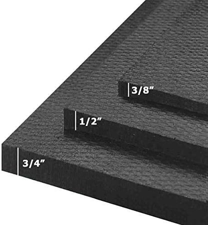 American Floor Tiles - Heavy Duty Stall Tiles - Stable/Horse Tiles - Thick, Durable Rubber Flooring Solid Black 8&