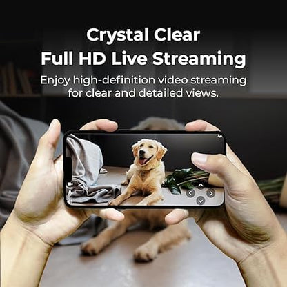 Waggle Dog Temperature Monitor &amp; Pet Camera Bundle for RVs - Portable WiFi Cam (128GB) with Motion Alert &amp; Remote Access | Watch Pets While Travelling