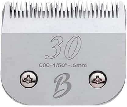 Detachable A Series 30 Blades for Dog Grooming Cuts 1/50" - 0.5mm Japanese High Carbon Steel Dog Clipper Blades &amp; 30 Blade Dog Grooming (Compatible A5 Series Clippers for Dogs Cat (B30)