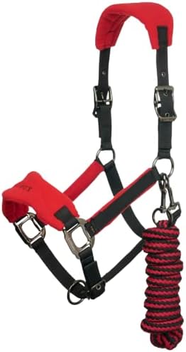 LeMieux Vogue Fleece Headcollar - Halter &amp; Leadrope - Extra Padding, Adjustable at Curb and Poll Strap