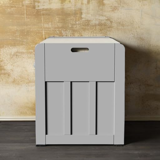 Shoe Storage Bench with 2 Drawers &amp; 2 Doors, Entryway Bench with Cushion, 2 Adjustable Shelves, Shoe Cabinet for Entryway, Living Room, Hallway, Mudroom, Bedroom, Grey