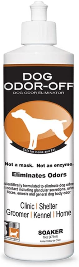 Thornell Dog Odor-Off Pet Odor Eliminator Soaker Bottle – 16 oz Ready to Use Dog Carpet Cleaner Soaker – Dog Urine Carpet Cleaner for Home, Glandular Secretions, Feces Odors on Carpet, Cages, &amp; More