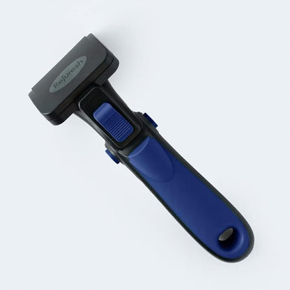 Deshedding Dog Brush for Long Hair (Small,Blue) – Gentle Deshedding tool for Dogs &amp; Cats – Reduces shedding, without damaging topcoat. Removes Loose Fur &amp; Dead Undercoat.