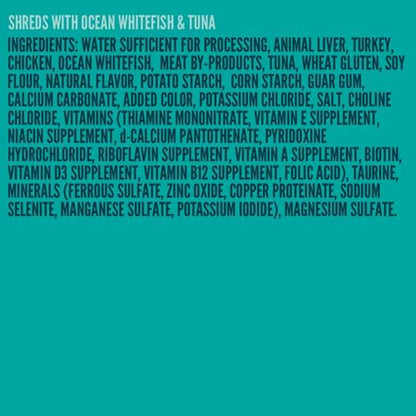 A Strong Heart Canned Wet Cat Food, Shreds with Ocean Whitefish &amp; Tuna - 5.5 oz Cans (Pack of 24), Made in The USA with Real Ocean Whitefish &amp; Tuna