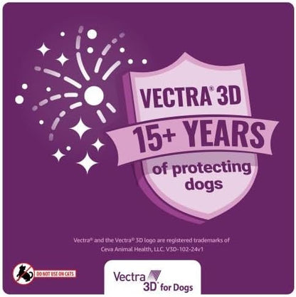 Vectra 3D for Dogs Flea, Tick &amp; Mosquito Treatment &amp; Prevention for Small Dogs (11 – 20 lbs) , 3 month supply