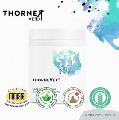 ThorneVet Longevity Supplement for Dogs &amp; Cats - Chewable Formula to Support Healthy Aging, Inflammation Balance, and Cellular Vitality – 90 Soft Chews