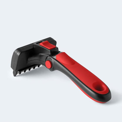 Deshedding Dog Brush for Long Hair (Medium,Red) – Gentle Deshedding tool for Dogs &amp; Cats – Reduces shedding, without damaging topcoat. Removes Loose Fur &amp; Dead Undercoat.