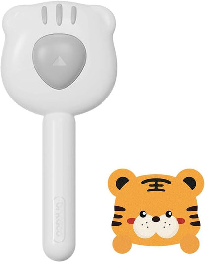 Cat Brush for Short or Long Haired Cats Dogs Rabbits, Cute Tiger Shape Dog Brushes with Release Button for Massage and Removes Loose Fur, Dog Hair Brush Pet Grooming Deshedding Comb