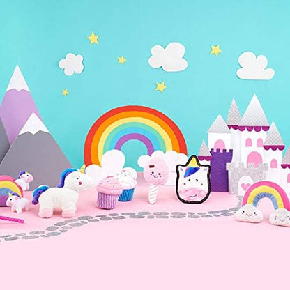ZippyPaws Birthday Cupcake- Dog Squeaky Toys to Keep Them Busy, Funny Food Plush for Small, Medium, &amp; Large Dogs, Cute Stuffed Puppy Toy, Pet Products, Gift for Dogs of All Breeds, Soft &amp; Cuddly- Pink