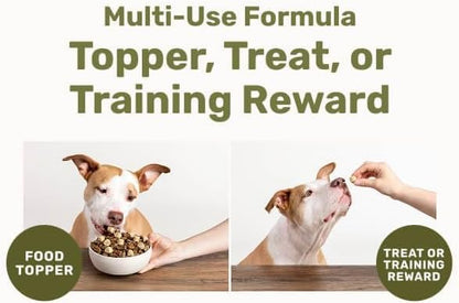 Superfood Nuggets- Premium, Freeze-Dried raw Dog Food Topper or Treat. Powerful Nutrient-Dense Ingredients. No Artificial additives. Beef Tripe and Kale Formula 8oz - 4pk Bundle