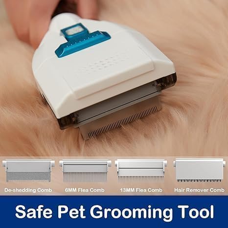 Pet Grooming Kit with 3.4L Oversized Vacuum Suction - 99% Pet Hair Removal - Professional Dog Clippers &amp; Shedding Tools for Cats, Teddy, Poodle, Golden Retrievers (Metallic Orange &amp; White)