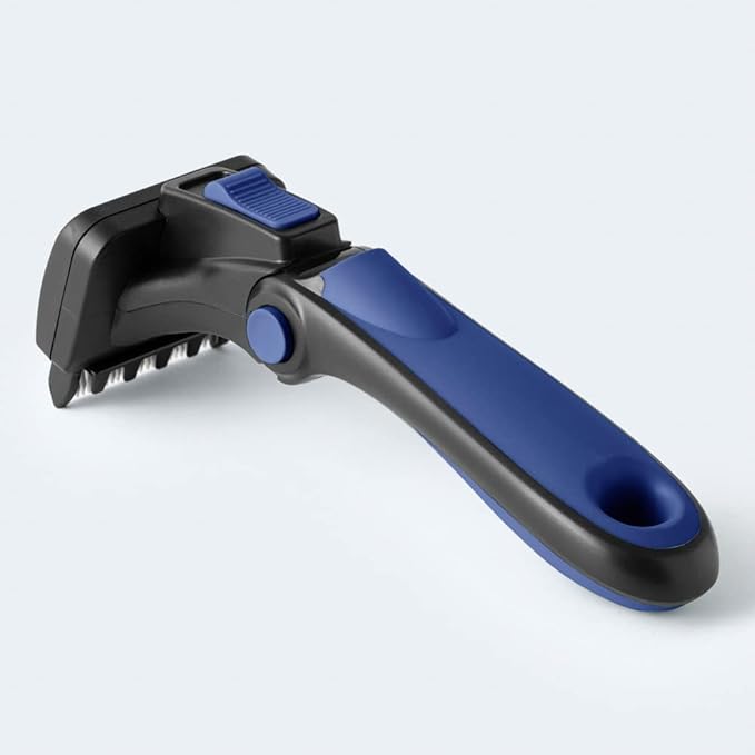 Deshedding Dog Brush for Long Hair (Small,Blue) – Gentle Deshedding tool for Dogs &amp; Cats – Reduces shedding, without damaging topcoat. Removes Loose Fur &amp; Dead Undercoat.