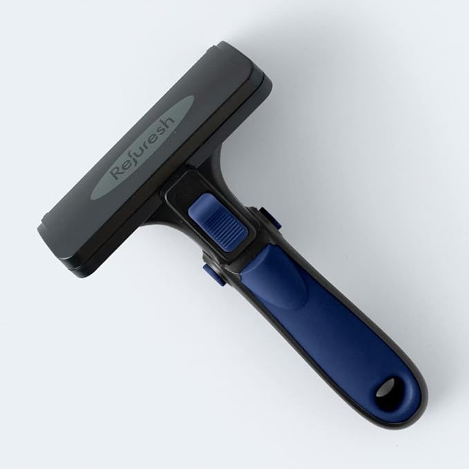 Deshedding Dog Brush for Long Hair (Large,Blue) – Gentle Deshedding tool for Dogs &amp; Cats – Reduces shedding, without damaging topcoat. Removes Loose Fur &amp; Dead Undercoat.