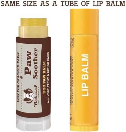 Natural Dog Company Paw Soother Balm Bundle, with 4 Travel Sticks (0.15 oz Each), Lotion, Moisturizes &amp; Soothes Irritated Paws &amp; Elbows, Protects from Cracks &amp; Wounds, Lick-Safe, Made in USA