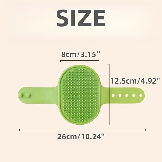 4-Pack Silicone Cat Brush Set, Pet Scratcher and Massager – Adjustable Pet Deshedding Brush, Bath Brush for Cats and Dogs, Suitable for Furniture Legs &amp; Corners (4PCS (2 Yellow + 2 Green))