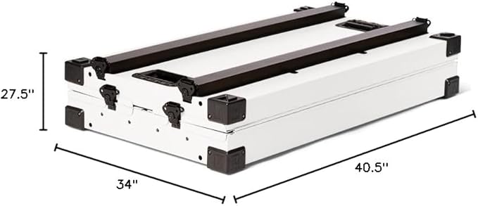 Impact Collapsible Dog Crate - Foldable Hard Crate for Extra Large Dogs - Heavy Duty Travel Kennel with Powder-Coated Aluminum - Quick Setup for Indoor &amp; Outdoor (White, 40"+ (40.5" L x 27.5”W x 34" H