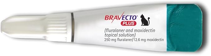BRAVECTO PLUS Topical Solution for Cats, Flea, Tick &amp; Heartworm, 2 Months Supply, 6.2-13.8 lbs., Blue Box