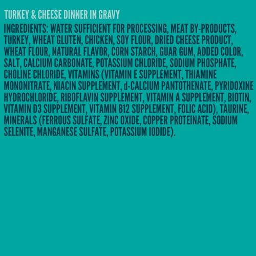 A Strong Heart Canned Wet Cat Food, Turkey &amp; Cheese Dinner in Gravy - 5.5 oz Cans (Pack of 24), Made in The USA with Real Turkey