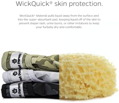 Pet Parents® Washable Dog Diapers (3pack) + Extendrs® of Durable Doggie Diapers, Premium Dog Diapers Female &amp; Male (X-Large, Camo)