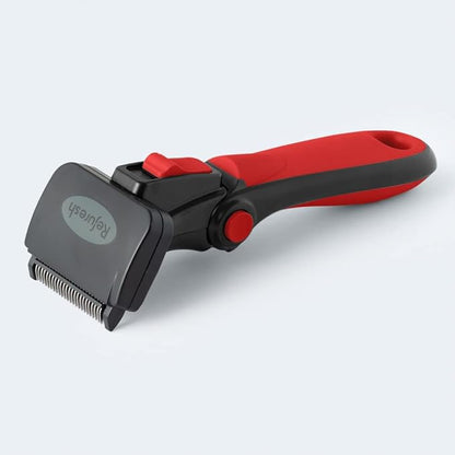 Deshedding Dog Brush for Long Hair (Small,Red) – Gentle Deshedding tool for Dogs &amp; Cats – Reduces shedding, without damaging topcoat. Removes Loose Fur &amp; Dead Undercoat.