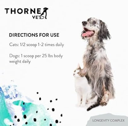 ThorneVet Longevity Supplement for Dogs &amp; Cats - Chewable Formula to Support Healthy Aging, Inflammation Balance, and Cellular Vitality – 90 Soft Chews