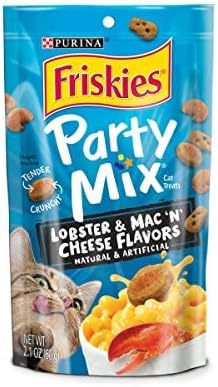 Purina Friskies Party Mix Cat Treats (Lobster &amp; Mac N Cheese, 2.1 Ounce (Pack of 6))