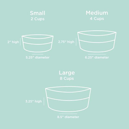 Waggo Dipper Ceramic Dog Bowl for Small and Large Breeds - Heavyweight and Durable Pet Food and Water Dish Crock, Dishwasher Safe, Modern (Midnight Blue, Medium)