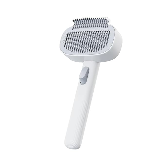 Adjustable Comb for Cats &amp; Dogs: 2-in-1 Deshedding Brush with Hair Removal Board, Dematting Tool for Long/Short Hair - Undercoat Rake &amp; Smooth Grooming Comb