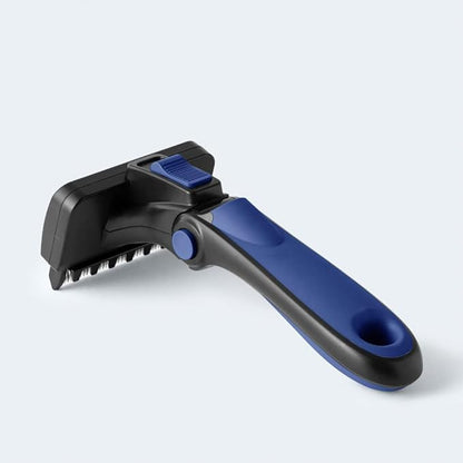 Deshedding Dog Brush for Long Hair (Medium,Blue) – Gentle Deshedding tool for Dogs &amp; Cats – Reduces shedding, without damaging topcoat. Removes Loose Fur &amp; Dead Undercoat.