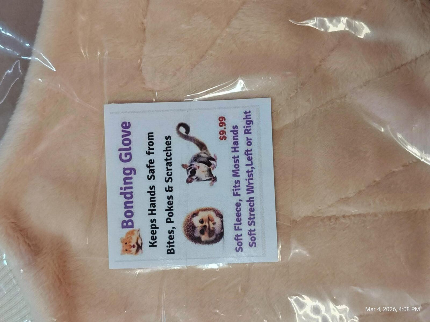 Bonding No-Bite Super Soft Fleece Glove for Small Pets – Cozy Comfort by PNC Family Finds