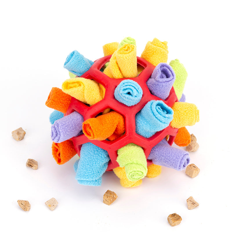 Pet Dog Sniff &amp; Snack Puzzle Ball  Snuffle Ball Canine Enrichment Nose Pad Toys
