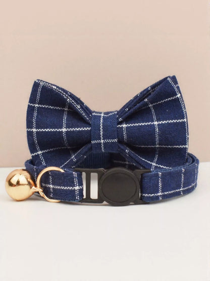 2 Piece Bow Tie Pet Collar with Bell