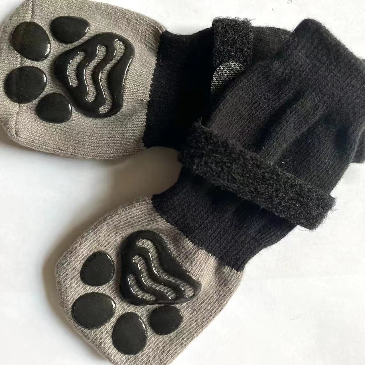 Dog &amp; Cat Waterproof Sock Shoes 4-Pack — 2 Patterns, Sizes XS–XL