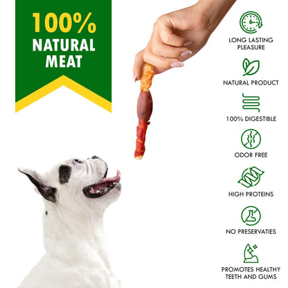 Rawhide Treats for Dogs Duck &amp; Chicken Grain-Free Chews Dental Support