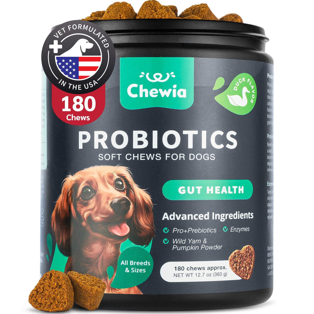 Probiotics for Dogs Digestive Enzymes Gut Health Pumpkin &amp; Yeast Powder