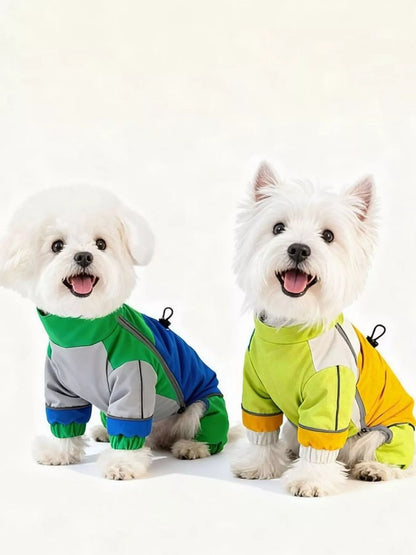 Color Block Warm Pet Jumpsuit