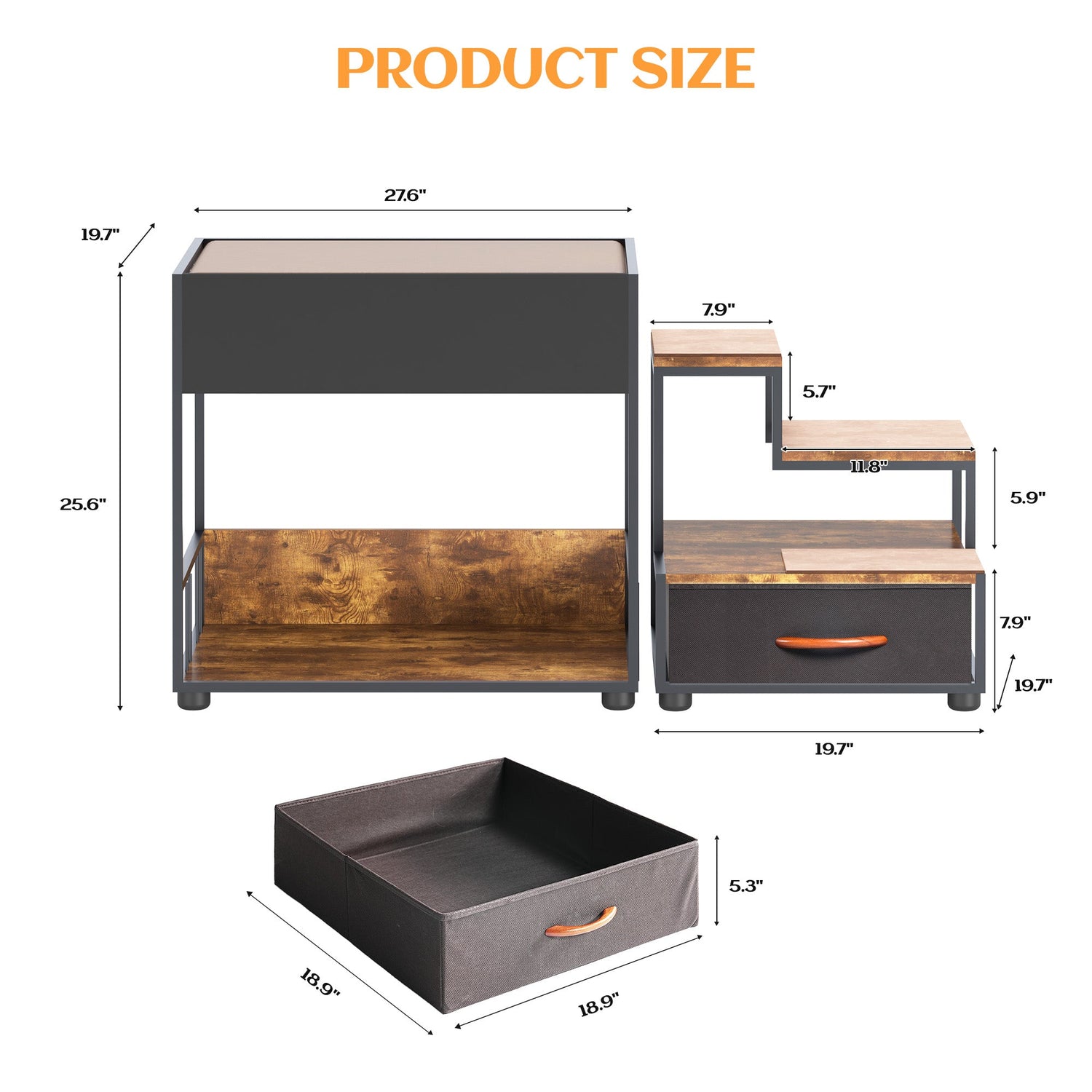 Pet Step Window Perch,Bunk Beds Window Perch for Dogs Bedside Lounge Elevated Dog Bed Multi-Level Platform with sponge Vintage