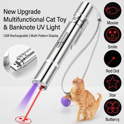3-in-1 Laser Pet Toy &amp; UV Flashlight Pen