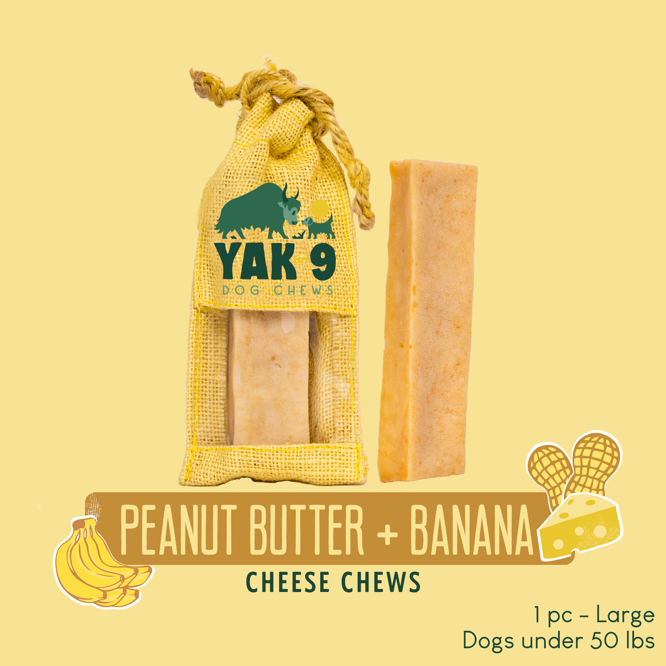 Peanut Butter &amp; Banana Chews for Dogs
