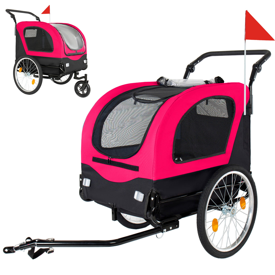 2-in-1 Bike Trailer &amp; Pet Stroller for Dogs up to 110lbs