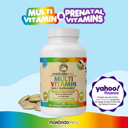 Prenatal Vitamins for Dogs &amp; Cats 60 Pills Folic Acid &amp; Minerals