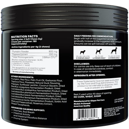 Green &amp; Beautiful Lawn: Reduce yellow patches with green lawn chews for healthy dogs! Easy lower nitrogen in dog urine and deal with unwanted yellow burn spots. Try an amazing grass saver for a clean and vibrant yard! Gut Health for Dogs: Burn spots