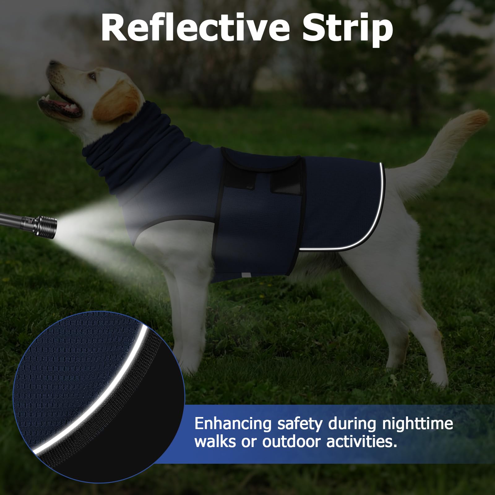 2-in-1 Dog Anxiety Vest With Hood, Soft Dog Calming Shirt With Stretchy Ear Head Cover For Stress Relief, Breathable Shirt Jacket For Thunderstorms, Separation &amp; Vet Visits