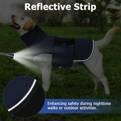 2-in-1 Dog Anxiety Vest With Hood, Soft Dog Calming Shirt With Stretchy Ear Head Cover For Stress Relief, Breathable Shirt Jacket For Thunderstorms, Separation &amp; Vet Visits